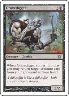【Foil】《グレイブディガー/Gravedigger》[8ED] 黒C