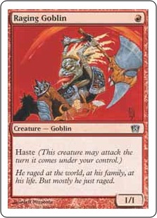 《怒り狂うゴブリン/Raging Goblin》[8ED] 赤C