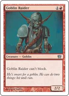 《ゴブリンの略奪者/Goblin Raider》[8ED] 赤C