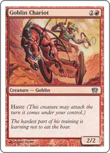 《ゴブリンの戦車/Goblin Chariot》[8ED] 赤C
