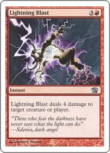 【Foil】《電撃破/Lightning Blast》[8ED] 赤U