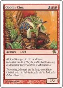 《ゴブリンの王/Goblin King》[8ED] 赤R