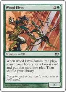 【Foil】《ウッド・エルフ/Wood Elves》[8ED] 緑C