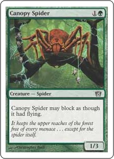【Foil】《梢の蜘蛛/Canopy Spider》[8ED] 緑C