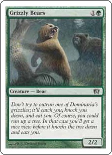 【Foil】《灰色熊/Grizzly Bears》[8ED] 緑C