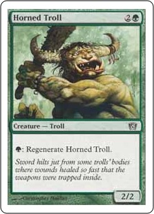 《有角トロール/Horned Troll》[8ED] 緑C
