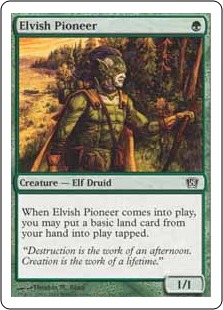 【Foil】《エルフの開拓者/Elvish Pioneer》[8ED] 緑C
