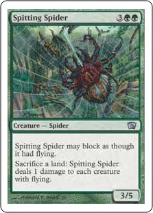 【Foil】《毒吐き蜘蛛/Spitting Spider》[8ED] 緑U
