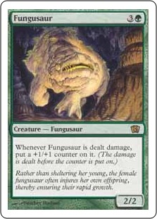 【Foil】《キノコザウルス/Fungusaur》[8ED] 緑R