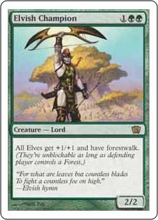 【Foil】《エルフのチャンピオン/Elvish Champion》[8ED] 緑R