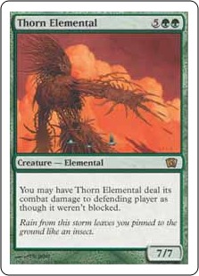 【Foil】《茨の精霊/Thorn Elemental》[8ED] 緑R