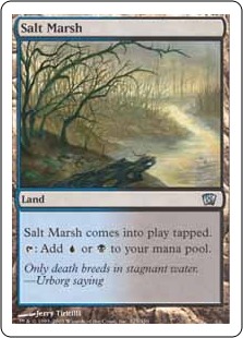【Foil】《塩の湿地/Salt Marsh》[8ED] 土地U