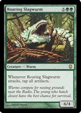 【Foil】《咆哮する金屑ワーム/Roaring Slagwurm》[DST] 緑R