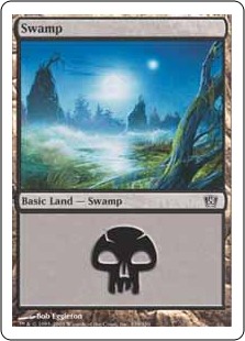 【Foil】(339)《沼/Swamp》[8ED] 土地