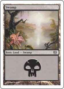 【Foil】(341)《沼/Swamp》[8ED] 土地