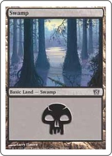 【Foil】(342)《沼/Swamp》[8ED] 土地