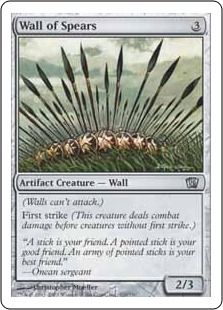 《槍の壁/Wall of Spears》[8ED] 茶U