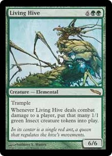 【Foil】《生きている蟻塚/Living Hive》[MRD] 緑R