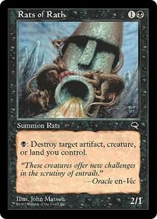 《ラースのネズミ/Rats of Rath》[TMP] 黒C