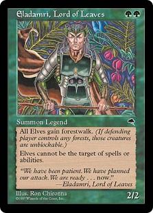 《葉の王エラダムリー/Eladamri, Lord of Leaves》[TMP] 緑R