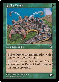 《スパイクの徒食者/Spike Drone》[TMP] 緑C