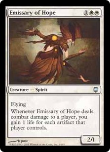 【Foil】《希望の使者/Emissary of Hope》[DST] 白U