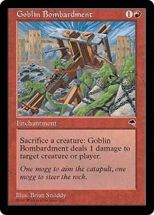 《ゴブリンの砲撃/Goblin Bombardment》[TMP] 赤U
