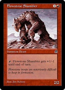 《流動石のシャンブラー/Flowstone Shambler》[STH] 赤C