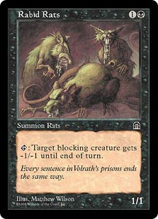 《狂暴ネズミ/Rabid Rats》[STH] 黒C