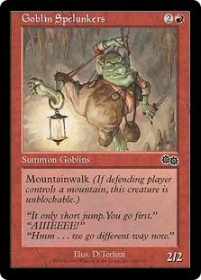 《ゴブリンの洞窟探検家/Goblin Spelunkers》[USG] 赤C