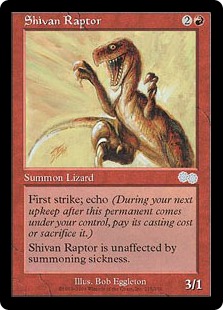 《シヴの猛竜/Shivan Raptor》[USG] 赤U