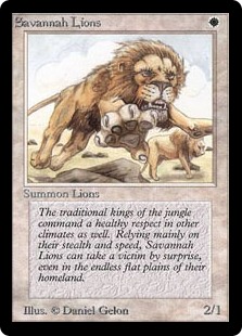 《サバンナ・ライオン/Savannah Lions》[LEB] 白R