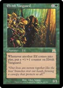【Foil】《エルフの先兵/Elvish Vanguard》[ONS] 緑R