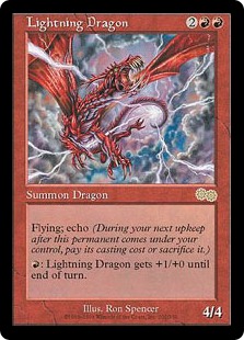 MTG 稲妻のドラゴン Lightning Dragon foil比較的綺麗な状態だと思います