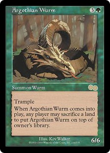 《アルゴスのワーム/Argothian Wurm》[USG] 緑R