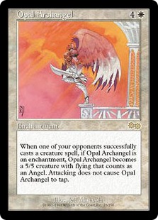 《オパールの大天使/Opal Archangel》[USG] 白R