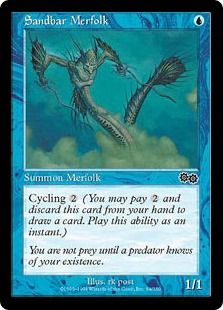 《砂州のマーフォーク/Sandbar Merfolk》[USG] 青C