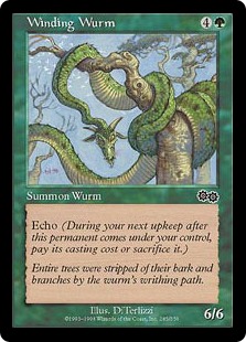 《巻きつくワーム/Winding Wurm》[USG] 緑C