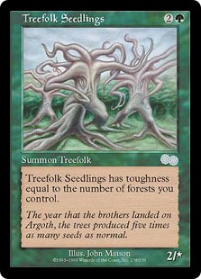 《ツリーフォークの若木/Treefolk Seedlings》[USG] 緑U