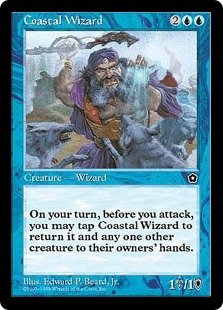 《沿岸の魔術師/Coastal Wizard》[PO2] 青R