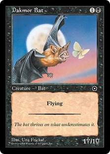 《ダクムーアのコウモリ/Dakmor Bat》[PO2] 黒C