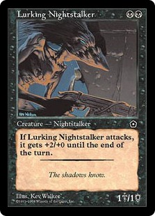 《隠れ潜む夜魔/Lurking Nightstalker》[PO2] 黒C