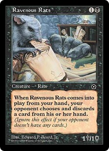 《貪欲なるネズミ/Ravenous Rats》[PO2] 黒C