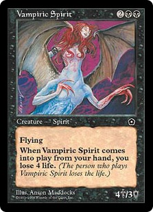 《吸血のスピリット/Vampiric Spirit》[PO2] 黒R