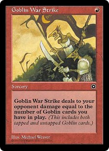 《ゴブリンの集中攻撃/Goblin War Strike》[PO2] 赤C