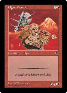 《オーガの戦士/Ogre Warrior》[PO2] 赤C