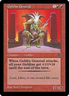 《ゴブリンの将軍/Goblin General》[PO2] 赤R