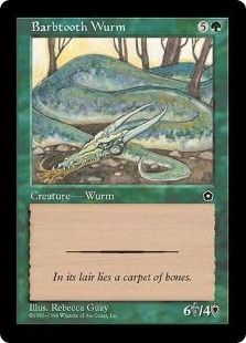 《棘状歯のワーム/Barbtooth Wurm》[PO2] 緑C