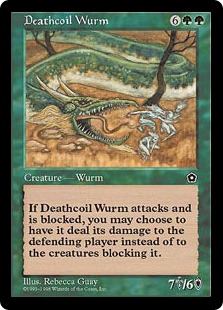 《死のとぐろのワーム/Deathcoil Wurm》[PO2] 緑R