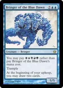 【Foil】《青の夜明けの運び手/Bringer of the Blue Dawn》[5DN] 青R